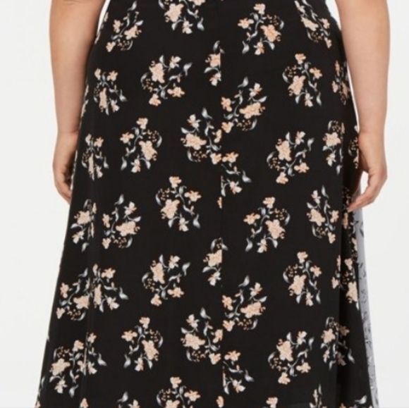 Calvin Klein Plus Size Asymmetrical Printed Skirt - Picture 2 of 6